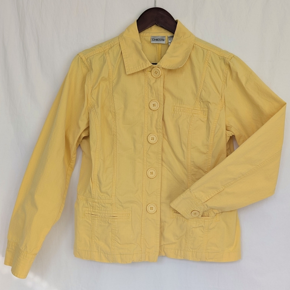 Chico's | Cotton Ripstop Utility Jacket | 2 (Large/12)